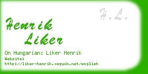 henrik liker business card